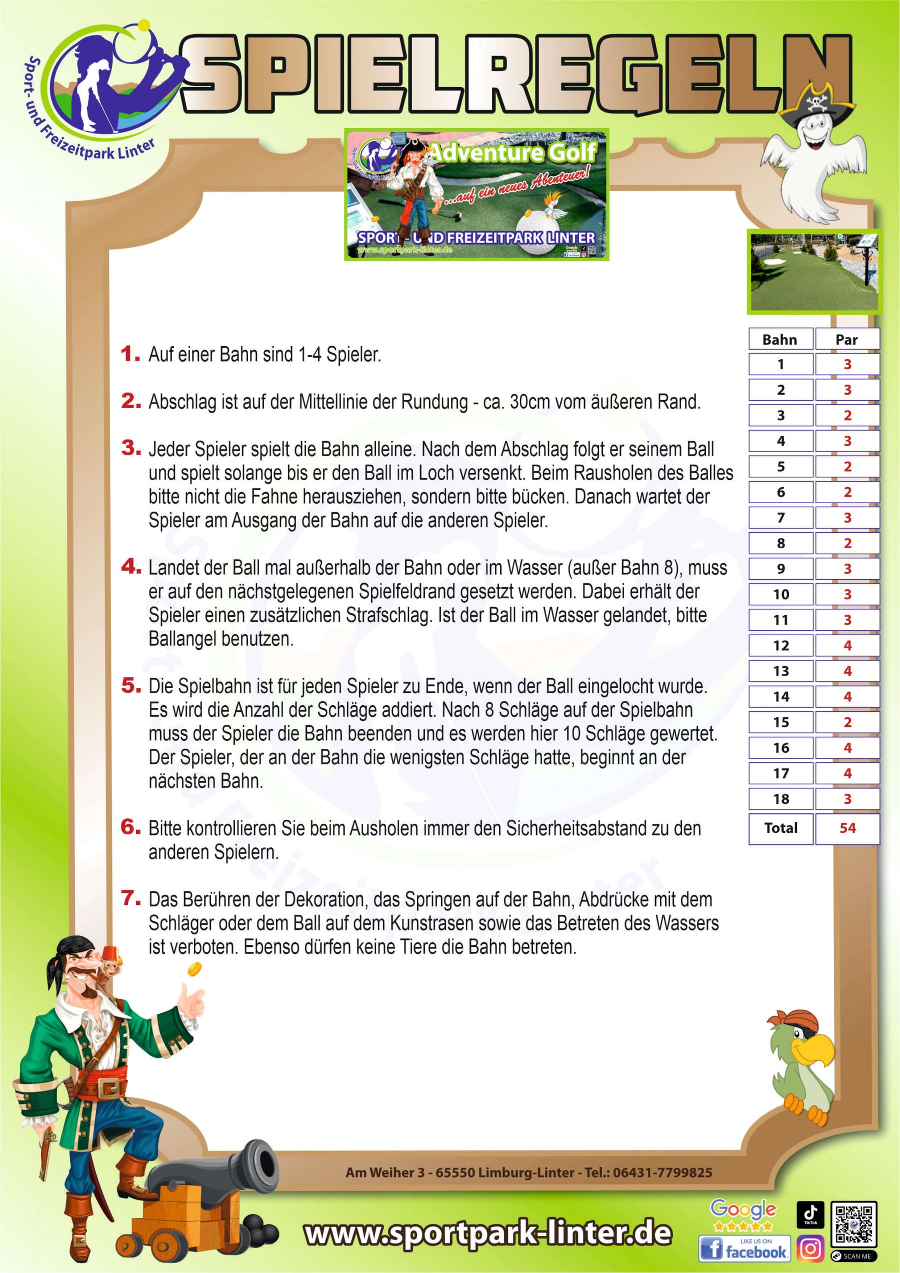 Regeln Adventure-Golf